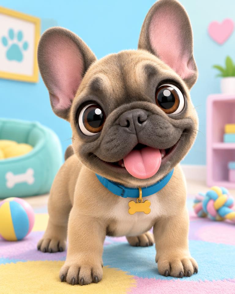 Cartoon style pet portrait